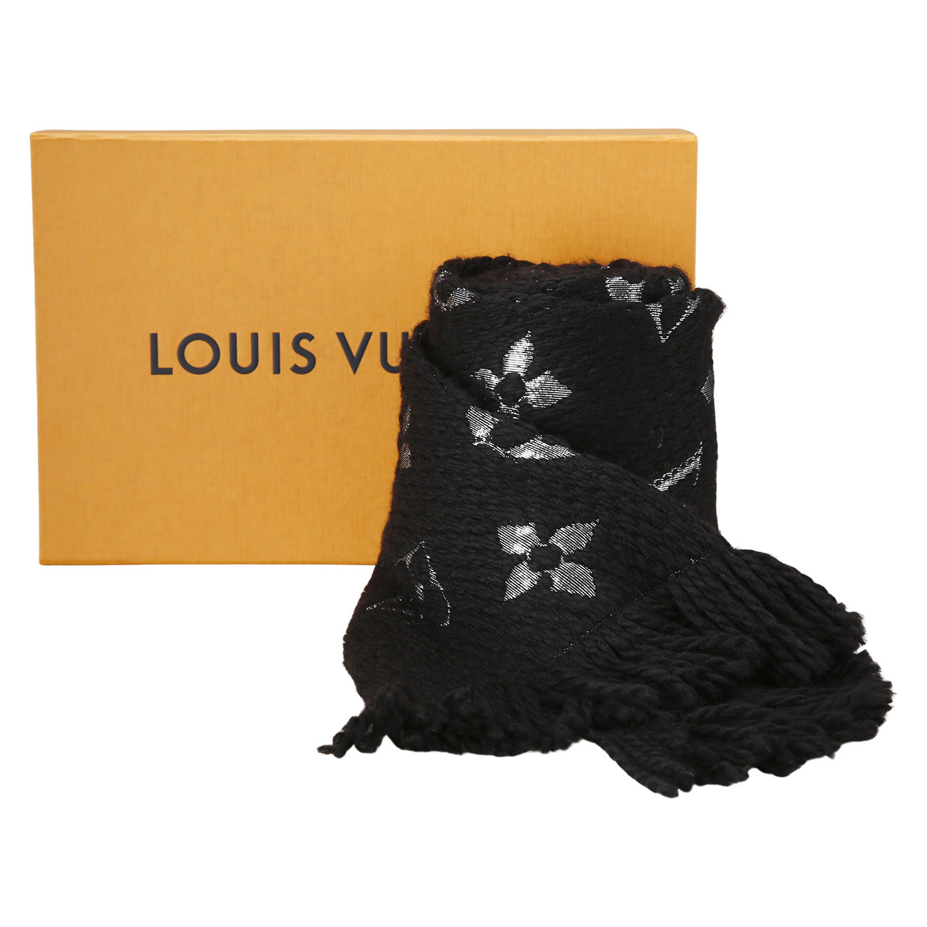 LOUIS VUITTON(USED)루이비통 M75833 로고마니아 샤인 스카프